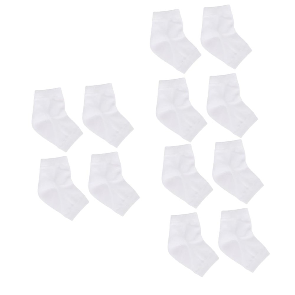 Housoutil 6pairs Shoe Liners Heel Protectors Crack Socks Moisturizing Fit Elastic for Women Men