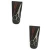 Housoutil 2sets Stainless Steel Eyebrow Trimmer Mustache Scissors Beard Cutting Hair Cutting Kit Barber Shop Home Diy Use view 1