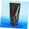 Housoutil 2sets Stainless Steel Eyebrow Trimmer Mustache Scissors Beard Cutting Hair Cutting Kit Barber Shop Home Diy Use view 4