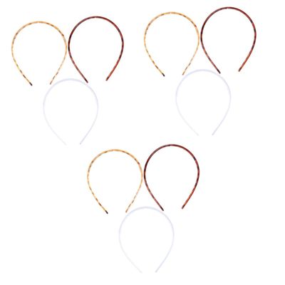 Housoutil 3pcs Chic Plastic Hair Band Teeth Thick Set Colors for Daily Wear and Quick Styling for Women and Girls