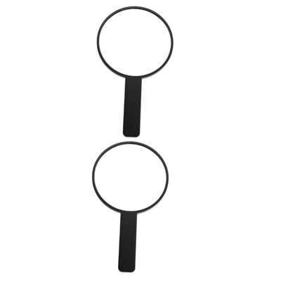 NOLITOY 2pcs Handheld Compact Mirror Handle Round Makeup Mirror for Home and Travel Reflection for Makeup Application for Women and Go