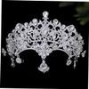 BIUDECO Bride Headpiece Tiaras for Women Wedding Bridal Rhinestone Crown Headband view 2
