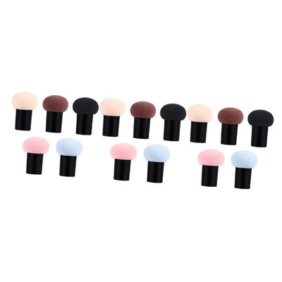FRCOLOR 15pcs Dual-use Makeup Foundation for Wet and Dry Application Mushroom-shaped Cosmetic Easy to Carry Flexible and Durable for Makeup Finish