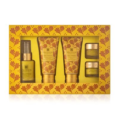 SPA CEYLON TRUE TURMERIC - FACE CARE ESSENTIALS SET | Spa Gift for Wellness | Face Care Essentials Set with Beauty Ritual | Body Care