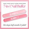 Glamnetic 7-in-1 Nail Buffer | All-in-One, 7 Step Nail Buffing Block for Filing, Shaping, Smoothing & Polishing | Lightweight & Easy to Use | EVA & Sandpaper Nail File Buffer view 2