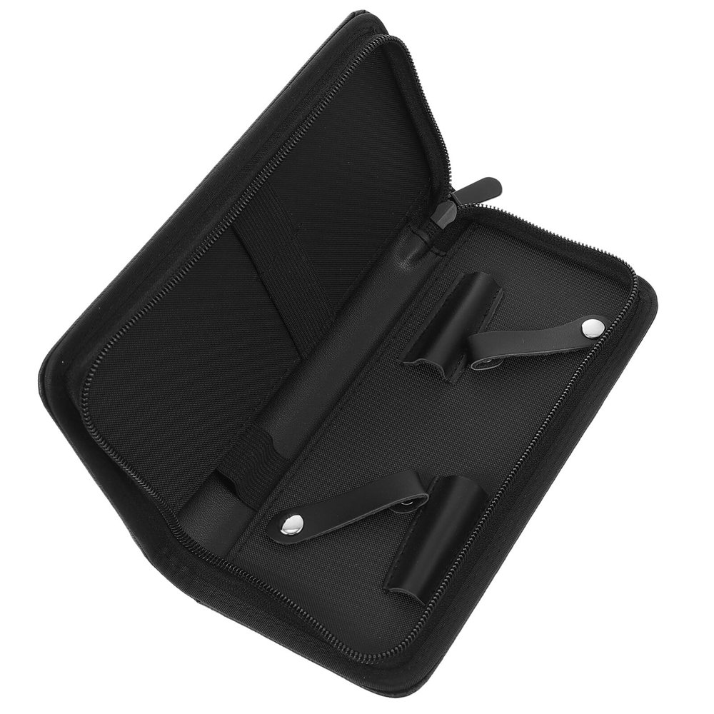 Balacoo Shears Cases for Hairstylists Pu Hairstylist Leather Case for Salon Professional Hairdressing Tool Storage for Salon Barber, 22X10X3CM, Black