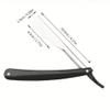 UM Supplies Straight Razors for Men  Professional Barber Straight Edge Razor Kit with 10 Replaceable Insert Single Edge Blades - Navajas Para Barbero (Black Slideout) view 3