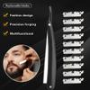 UM Supplies Straight Razors for Men  Professional Barber Straight Edge Razor Kit with 10 Replaceable Insert Single Edge Blades - Navajas Para Barbero (Black Slideout) view 4