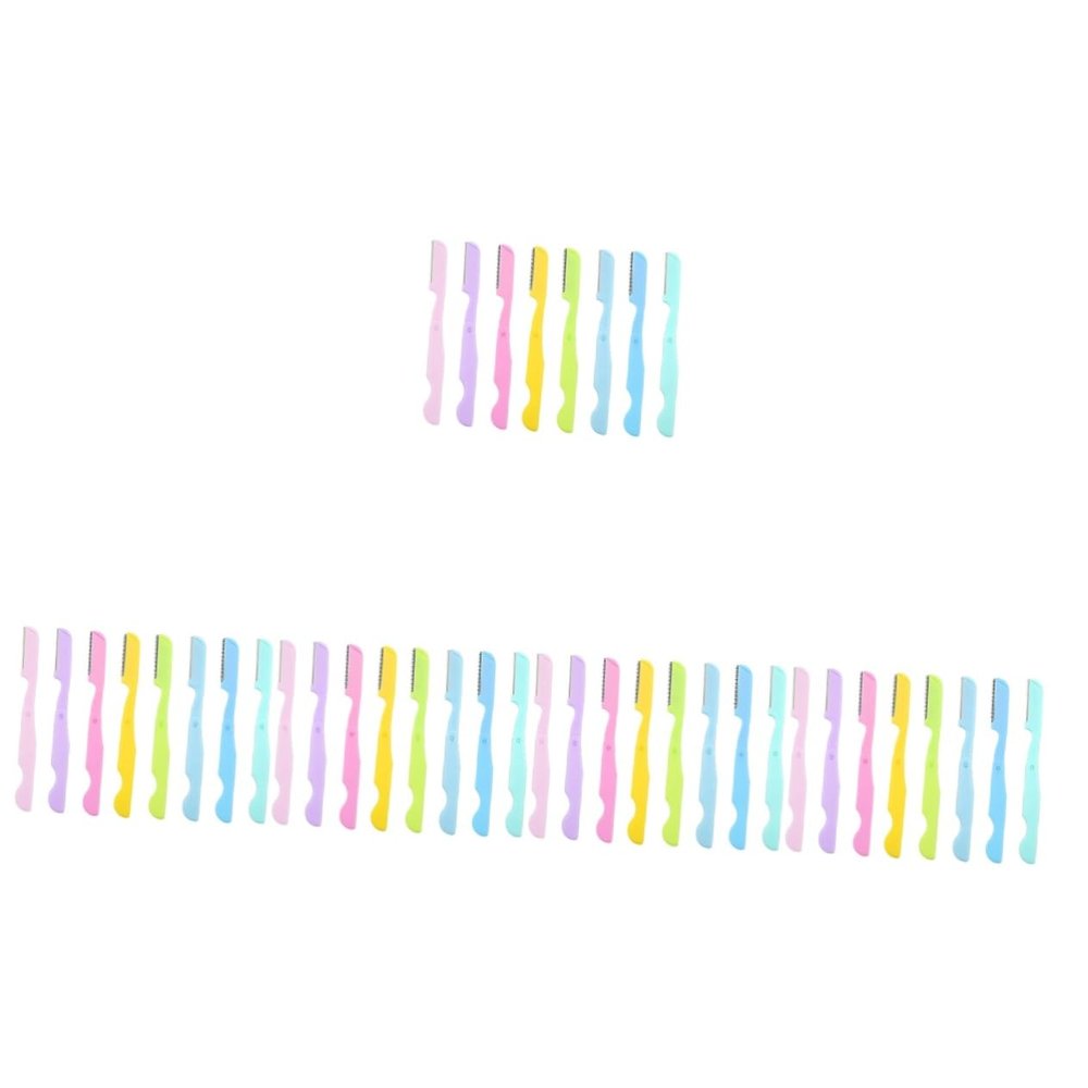 Mipcase 40pcs Eyebrow Trimmers Plastic for Women Lightweight and Eyebrow Removing Tools for Easy Grooming and Travel Convenience