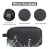 DENGFENGZHE Toiletry Bag for Men, Full Grain Leather Travel Pouch Shaving Dopp Kit Bathroom Toiletries Organizer Bags, Black view 4