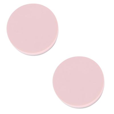 DOITOOL 2pcs Empty Powder Case with Elastic Mesh Design Round Makeup Container for Loose Powder with Puff for Daily Use and Travel