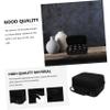 DOITOOL 1pc Essential Oil Carrying Case Black Multigrid Storage Pouch for Organized Essential Oil Bottles Shock Scratch Travel Storage Convenient Handle for view 3
