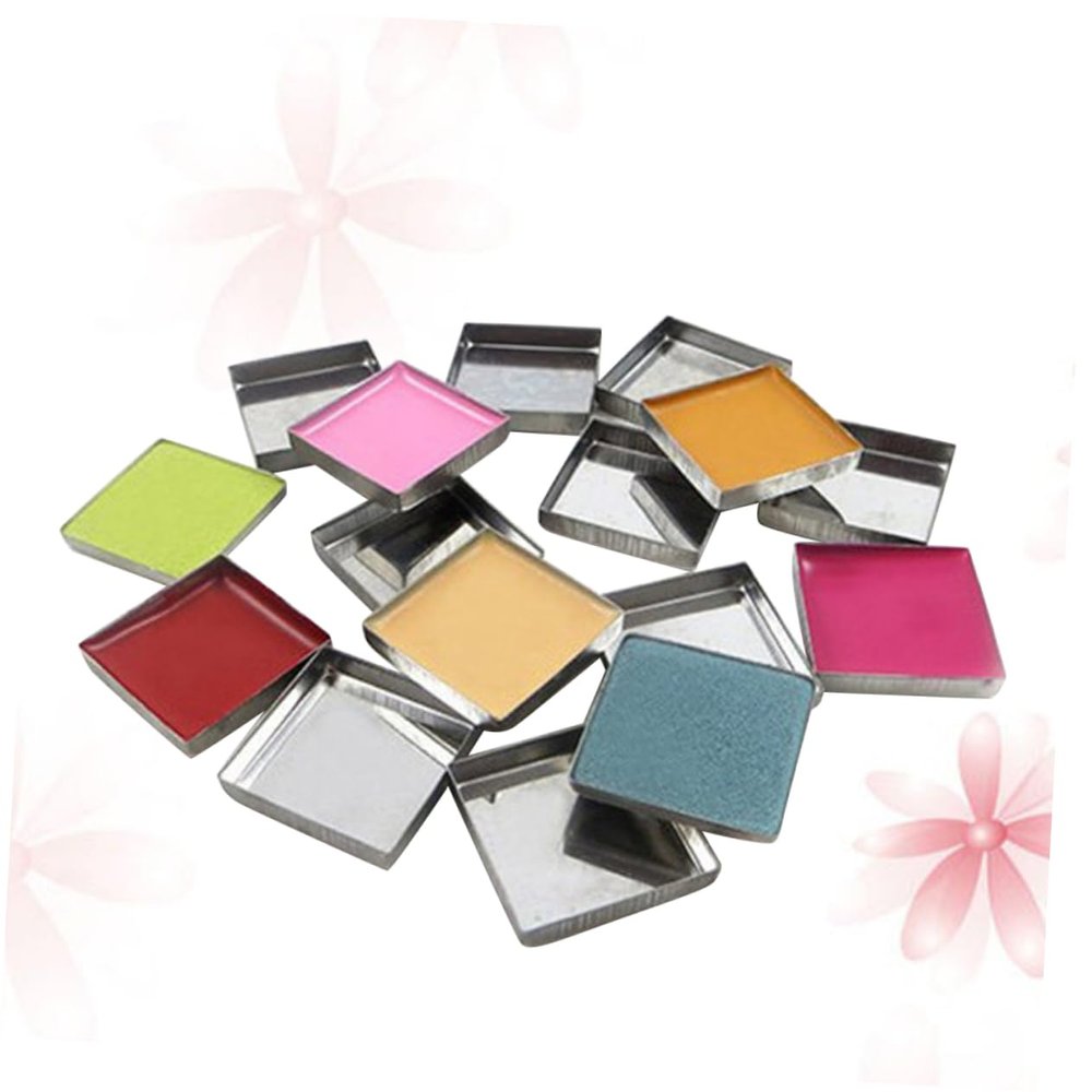 DOITOOL 56pcs Empty Metal Pans for Makeup for Pressed Eyeshadow Blusher and Creams Magnetic-compatible Containers for Crafting Cosmetics