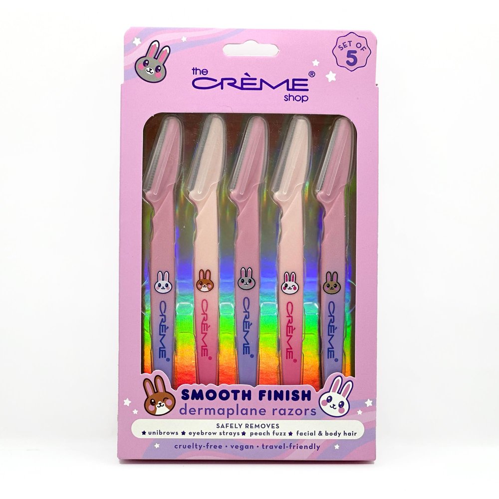 The Crme Shop Smooth Finish Dermaplane Razors | Face Razors for Women | Stocking Stuffers for Women (Pack of 5)