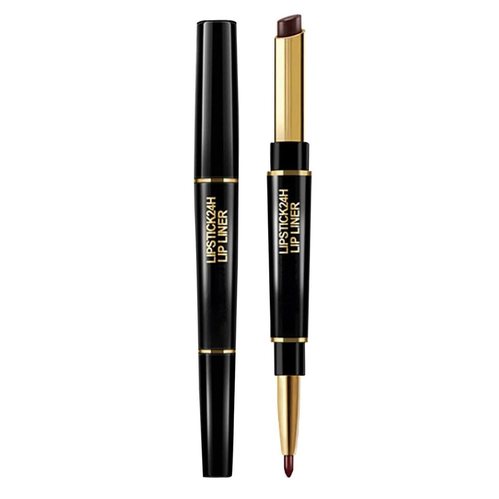 2-in-1 Waterproof Lipstick Lip Liner, Double Head Matte Lipstick With Lip Liner, Velvet Matte Lipstick Makeup, Waterproof Lip Pencil 12 Colors Double Head 2-in-1 Blush Eyeliner Eyeshadow Multi-purpos