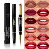 2-in-1 Waterproof Lipstick Lip Liner, Double Head Matte Lipstick With Lip Liner, Velvet Matte Lipstick Makeup, Waterproof Lip Pencil 12 Colors Double Head 2-in-1 Blush Eyeliner Eyeshadow Multi-purpos view 2