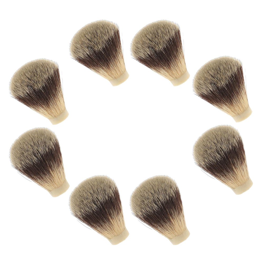 NinthAvenue Basics 8 Pieces Soft Durable Shaving Brush Head Knots for Beard, 2.0x6cm, Brown