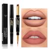 2-in-1 Waterproof Lipstick Lip Liner, Double Head Matte Lipstick With Lip Liner, Velvet Matte Lipstick Makeup, Waterproof Lip Pencil 12 Colors Double Head 2-in-1 Blush Eyeliner Eyeshadow Multi-purpos view 3