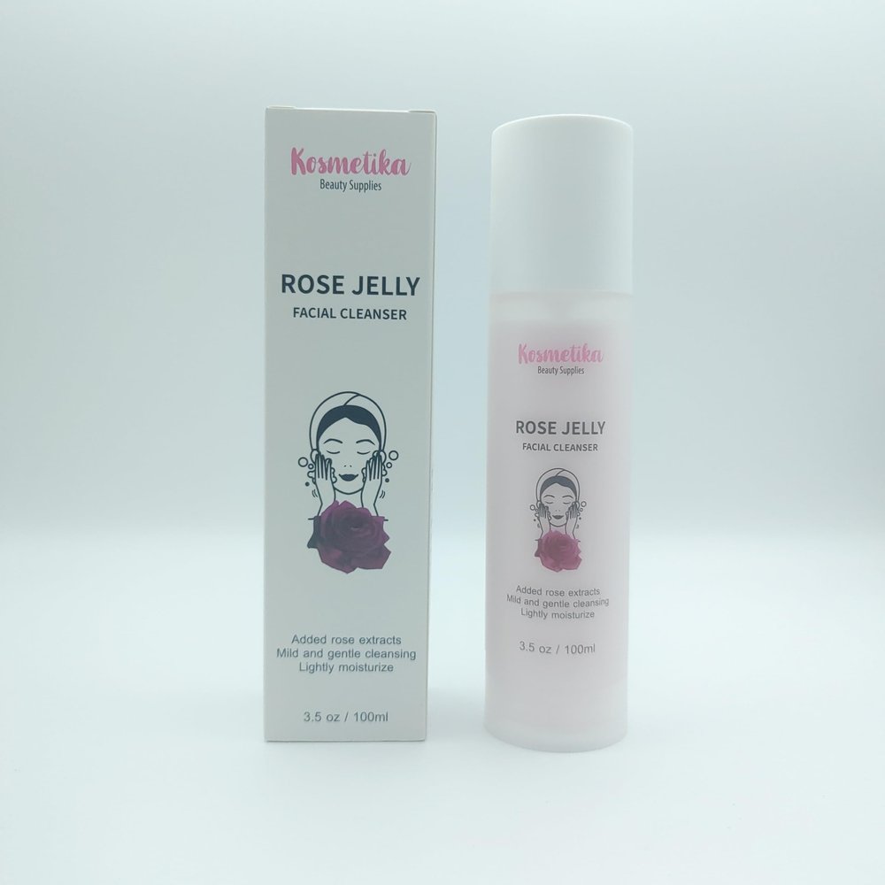 Kosmetika Beauty Supplies | Rose Jelly Facial Cleanser | Gentle Purifying and Hydrating Gel | Rose Extracts Added | Mild and Delicate Texture | 50g | All Skin Types | | Skin Glow
