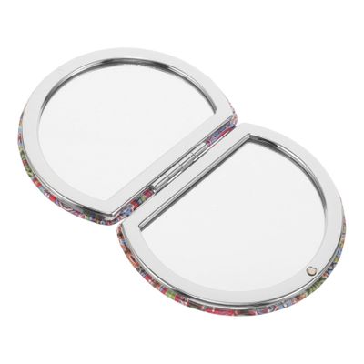 Beatifufu Bohemian Vintage Folding Pocket Mirror for Women Compact Handheld Makeup Mirror Double-Sided Decorative Lightweight Portable Design for Purse Camping
