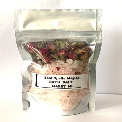 Marry ME Organic Herbal Conjure Bath Salt/Dead Sea Salt/Goat Milk/Best Spells Magick