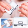 MISSCHILI Electric Toenail Clipper, 2-in-1 Cutting and Grinding Automatic Nail Clipper, 2-Speed Electric Nail Trimmer with LED Light, Electric Nail Clippers for Kids, Adults, Elderly (A), White view 2
