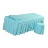 190x80cm Facial Bed Linen Massage Table Skirt Pillow Case Ottoman Cover, Blue view 1