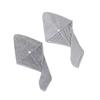 DOITOOL 2pcs Fleece Hair Drying Caps Towels for Quick Drying Lightweight and Portable for Home Use and Travel Grey Striped Design view 1