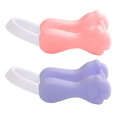 Beatifufu 2pcs Nose Slimming Clip Nose Shaper for Adults and Boy Device for Sleep Crooked Correction Pink and Purple