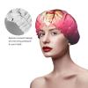 Dwrepo Shower Cap for Women Ice Cream Cone Print Shower Caps Double Layer Waterproof Bath Caps Reusable Elastic Bath Hair Cap for Ladies Spa Salon Bathing view 3