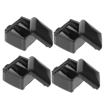 BIUDECO 4pcs Dual Hole Makeup Pencil Sharpener Cosmetic Tool for Eyebrow Lipstick Eye Makeup Black Random Lid