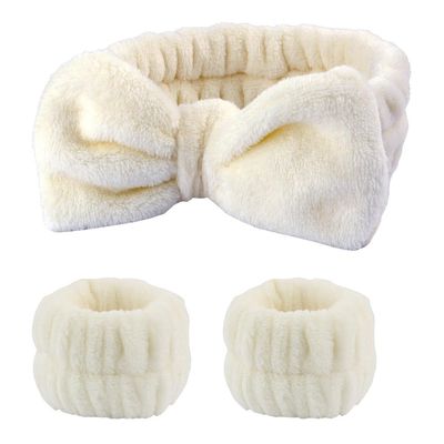 3PCS Spa Headband Wrist Towels Face Wash Wristbands Wristband Set Skin Care Headbands Face Washing Wristbands Makeup Headbands Set