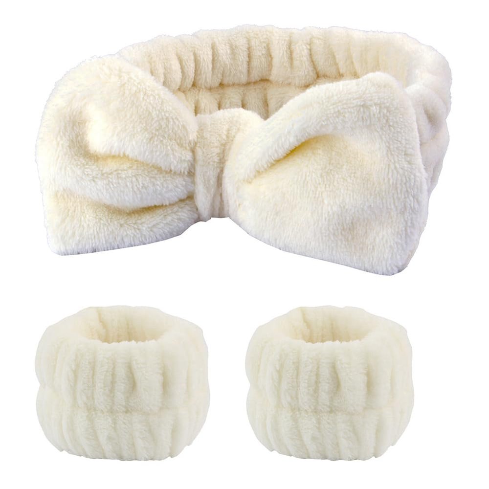 3PCS Spa Headband Wrist Towels Face Wash Wristbands Wristband Set Skin Care Headbands Face Washing Wristbands Makeup Headbands Set