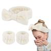 3PCS Spa Headband Wrist Towels Face Wash Wristbands Wristband Set Skin Care Headbands Face Washing Wristbands Makeup Headbands Set view 4