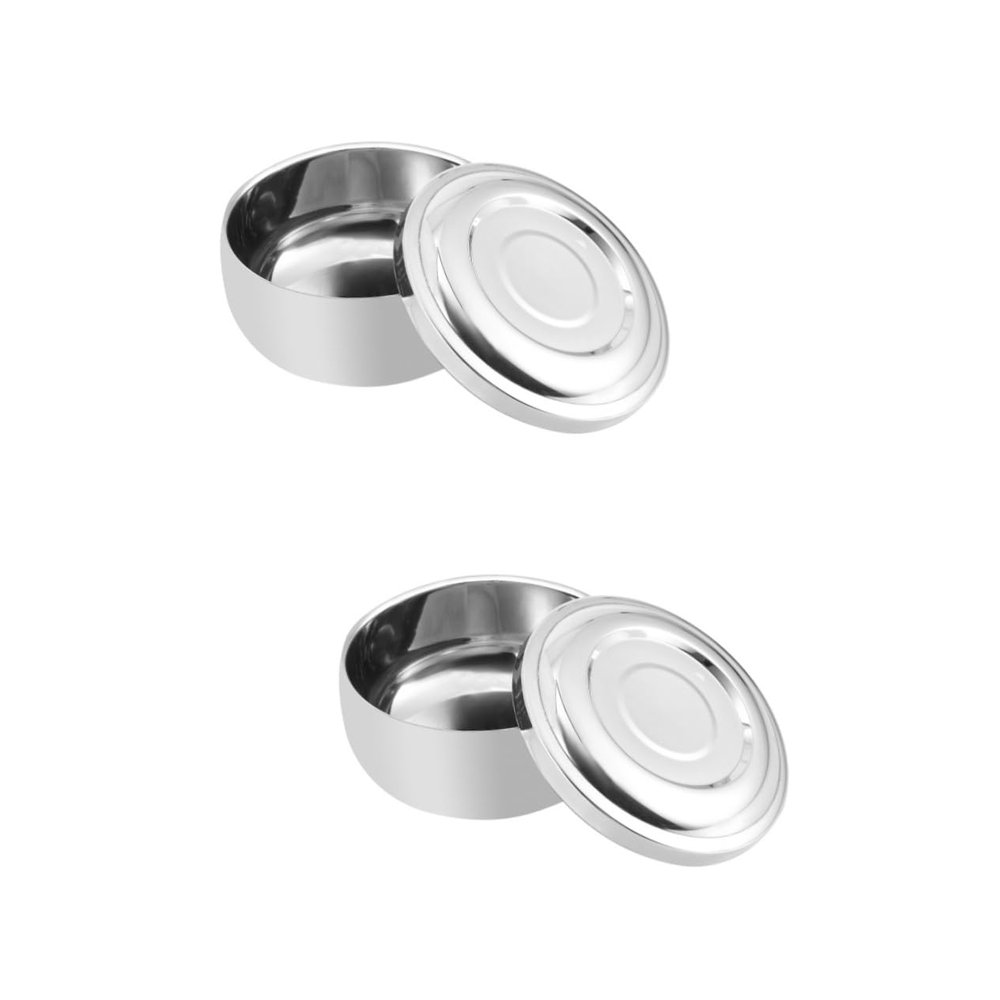 FRCOLOR 2pcs Large Shaving Bowl Beard Cleaner for Sink Shaving Soap Mug Container Lid