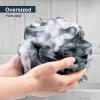MTDLYICE Loofah Sponge XXL-100g 4 Pack, Bath Sponge Soft Mesh Shower Puff Loofah for Men, Exfoliating Body Scrubber for Women, Shower Accessories (Blue Gray) view 2