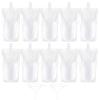 10pcs Self Supporting Nozzle Bag 250ml Suction Nozzle Bag Cosmetic Bag Makeup Bag Transparent Self Supporting Bag, Beverage Bag(#1) view 1