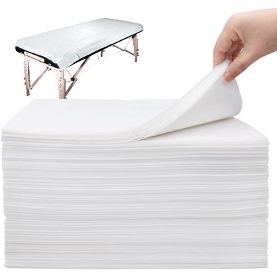 Disposable Massage Table Sheets-Massage Table Sheets Non Woven Fabric SPA Bed Cover, Message Table Sheets Breathable for Massage,Salon And Tatoo 31"x71"- Pack of 200 (White)