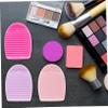 MERRYHAPY Egg Cleaning Brush Makeup Brush Mat Cleaner Scrubber for Beauty Cleaner view 3