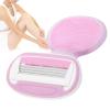 BRRNOO Women's - 4 Blades, Smooth and Flexible, with Travel Case - and Non-Slip Shaving Set for Women - Includes 4 Blade Refills for Travel Carry view 2