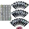 Set 100Pcs Handmade 3D Acrylic Flowers For Nails Art Decor Set, White 3D Flowers For Nails, Acrylic Flower Nail Art Diverse Collection in One Box for Nail Designs For Women (White 100PCs) view 1