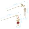 2 PCS Chinese Ancient Style Lantern Hair Stick Lantern Tassel Pendant Hairpin Metal Headdress Accessories With Light view 2