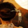 2 PCS Chinese Ancient Style Lantern Hair Stick Lantern Tassel Pendant Hairpin Metal Headdress Accessories With Light view 3