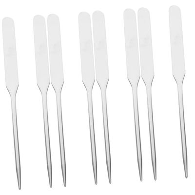 minkissy 8pcs Stainless Steel Makeup Spatula and Mixing Tool for Cosmetic Applications Foundation Mixing Spatula for Skincare Nail Art and Lipstick Blending