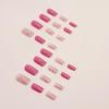 24Pcs SquarePress on Nails Short Cute Flowers Fake Nails Spring Pink Gradient False Nails Glossy Full Cover Acrylic Nails Reusable Natural Stick on Nails with Glue for Women DIY Manicure Decoration view 4