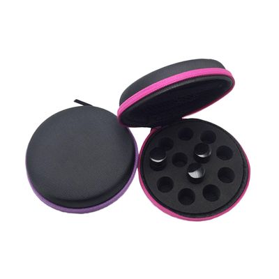 4 pcs 12 Carry Holder Bag Empty/ml Grids for Color Oil Case Round Storage Essential Random, As Shown, 10.00X10.00X4.50CM