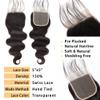 12A Body Wave 3 Bundles with 55 HD Lace Closure (20 22 24+18") 100% Unprocessed Brazilian Virgin Body Wave Human Hair Weave Bundles with Closure Natural Color view 2