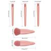 NinthAvenue Basics Portables Travel Makeup Brush Set, 5pcs Mini Complete Function Cosmetic Brushes Kit with Brush Case Built-in Mirror, Portable Cosmetics Brushes for Eyeshadow, Powder, Foundation, pink view 4