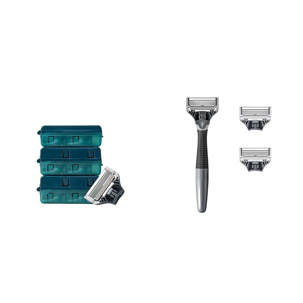 Harry's Razor Blades Refills - Razors for Men - 10 count & Shaving Razors for Men includes 3 Razor Blade Refills (Charcoal)