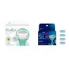 Schick Intuition Refill, Razors for Women Sensitive Skin & Schick Hydro Silk Moisturizing Razor Blade Refills for Women with Shower Hanger, 4 Count view 1